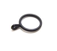 100 x Curtain Rod Pole Rings Fixed Eye Black Plastic 25MM ID 33MM OD