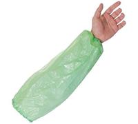 100 x Disposable Sleeves, Over-Sleeve Water-Resistant Arm Cover Sleeve Protector with Elasticated Wrist (Green)