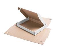 100 x DL Size White Boxes RM Large Letter Postal Cardboard Shipping Mailing Box Size (216mm x 110mm x 21mm) (8.5" x 4.3" x 0.8")