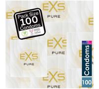 100 x Exs Pure Condoms | Premium Ultra Thin Sensitive Latex Condoms Vegan
