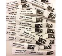 100 x Fairtrade White Sugar Sticks