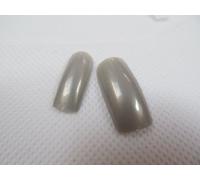 100 x False medium length Full Coverage or French half tips false nails & glue, 10 different sizes (10 of each size) posted from London by Fat-Catz-copy-catz (silver full nails)