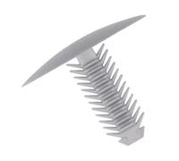 100 x Fir Tree Trim Panel Clips Grey 7-8mm Hole- 28mm Head - Carpet, roof lining, seat covers, door cards and all other types of upholstery