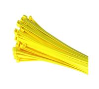 100 x Fluorescent Yellow Cable Ties 300 x 4.8mm / Extra Strong Zip Tie Wraps