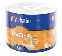 100 x Genuine Verbatim 43791 DVD-R DVD Blank Recordable Discs 120 Mins 4.7GB 16x