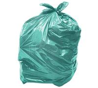 100 x Green 90L Medium-Duty (28 Micron / 112 Gauge) Alina Coloured Refuse Sack / Polythene Dustbin Liner / Plastic Bin Bag / 90 Litre Green Garbage Bag (100 Sacks)