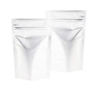 100 x Gusset Base White Grip Seal Bags Stand-Up Pouch Strong Bag BPA Free For Food Packaging(12x18CM (4.7x7.0 inch))