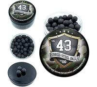 100 x Hard Mix Rubber Steel Balls for Paintball Self Home Defense Shooting and Training in 43 caliber