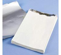 100 x Hot Food White foil lined bag 7" x 9" x 12" (Hot Chicken, Nan Bread)