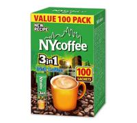 100 x Irish Flavour NY Coffee 3 in 1 Sachets - Instant Coffee Sticks - 10 Boxes x 10 Flavoured Coffee Mix Sachets for Home, Office, Travel & On-The-Go