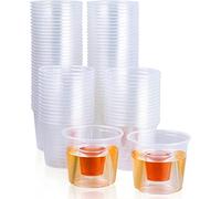 100 x Jager Bomb shot Glasses for Jagermeister and other drinks 25-60ml | Reusable Clear Plastic Shot Glass Cups for Party with internal shot 85ml | For Busy Bars, Events, Festivals, or Parties