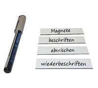 100 x Magnetic Labels Write-On/Wipe-Off Tape Strips - 6 cm x 10 cm - Label Magnets - 100 Pieces - Easy Wipe Magnetic Racking Strip for Shelves Racks and Warehouses - Adheres to Any Steel Surface