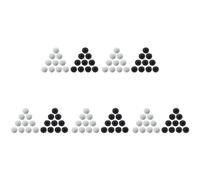 100 x Marbles 16 mm Glass Marbles Knicker Glass Balls Decoration Colour Nuggets Toy Black and White