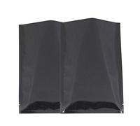 100 x Matte Black w/Silver Inside Open Top Mylar Type Heat Sealant Bags Flat Pouch For Dry Food Packaging 3 Side Seal(10x15CM (3.9x5.9 inch))