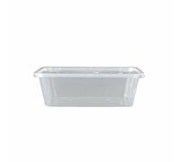 100 x Microwave Plastic Food Container Takeaway Tubs Heavy Duty Containers with Lids 500ml 650ml 750ml 1000ml 2000ml 2500ml 4000ml (500ml)