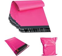 100 x Mixed Hot Pink Mailing Parcel Bags - 4 Sizes 25 from Each Poly Postal Self Seal Mailing Bags - Small to Large Postage Bags Packaging Assorted Mailers Posting Shipping Post Parcel Package Bags