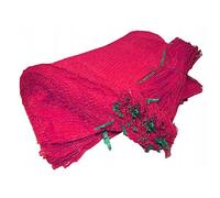100 x Net Sacks 55 x 80 cm / 21.5 x 31.5" Max Load 30 Kg Non-Stretch with Drawstring, Raschel Bags, Mesh Sacks for Vegetables, Kindling Wood, Logs, Onion, Carrot, Potato (Maroon)