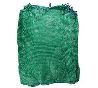 100 x Net Sacks 55 x 80 cm / 21.5 x 31.5" Max Load 30 Kg Non-Stretch with Drawstring, Raschel Bags, Mesh Sacks for Vegetables, Kindling Wood, Logs, Onion, Carrot, Potato (Green)