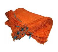 100 x Net Woven Sacks Logs Kindling Wood Log Vegetables Mesh Bags 80 cm x 55 cm / 30 Kg - Orange