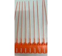 100 x Orange Security Tags Numbered sequential Pull Ties Luggage Anti-Tamper Secure Plastic Medical