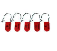 100 x Padlock Security Seals - Anti-Tamper Key Seals and Security Key Tags - High Visibility Tamper-Evident Locking Tags