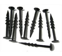 100 x Plastic barbed anchoring pegs 140mm for weed control fabric/safety rubber matting/landscape material