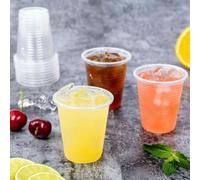 100 x Plastic Cups Clear Disposable Drinking Glasses 180ml/6oz Strong Transparent Tumblers for Party BBQ Picnic Catering Events - Lightweight Recyclable Durable Cups Ideal for Water Juice Wine Drink