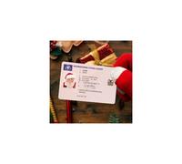 100 X Plastic Santa Claus Flying Licence Christmas Eve Box Driving Licence Style