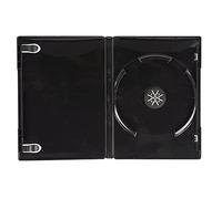 100 x Premium Quality Black Single CD DVD Blu Ray Disc Cases with a 14mm Spine and Plastic Sleeve for Inserting Artwork and Internal Booklet Clips by Dragon Trading - Protects Your Discs