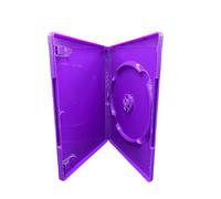 100 x Purple Xbox 360 Kinect Replacement Game Cases - Empty Game Boxes with Clear Sleeve, Disc Holder & Manual Clips - Replacement Cases for Kinect Xbox 360 Games
