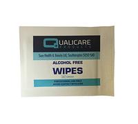 100 x QUALICARE First AID STERILE 100% Alcohol Free Skin Safe Wound Cleaning Cleansing Wipes