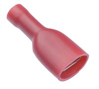 100 x Red 6.3mm Female Fully Insulated Crimp Spade Connector 16-22AWG Wire Cable