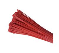 100 x Red Nylon Cable Ties 300 x 4.8mm / Extra Strong Zip Tie Wraps