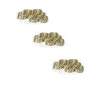 100 x Round Split Key Rings | Large & Mini Metal Keychain Rings for Keys, Fobs, Crafts & DIY | Flat Circular Keyring Loops for Home, Office & Key Organization (Gold/Brass, 5/8 inch)