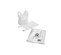100 x S2 WHITE PLASTIC POLYTHENE VEST STYLE CARRIER BAGS WITH HANDLE Ideal For Boutique Clothes Party Gift Bag