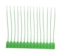 100 x Security Seals, 250mm Pull-Tight Quick Release Numbered Tags, UK Anti Tamper Seals (Green)