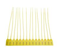 100 x Security Seals - 25cm Pull-Tight Numbered Plastic Tags (Yellow) Tamper Evident Quick Release Safety Seals for Fire Extinguishers, First Aid Kits, Roll Cages, Luggage & Compliance Use (UK)