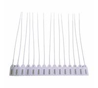 100 x Security Seals, 25cm Pull-Tight Quick Release Numbered Tags, UK Anti Tamper Seals (White)