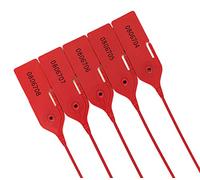 100 x Security Seals, 300mm Pull-Tight Quick Release Numbered Tags, UK Anti Tamper Seals