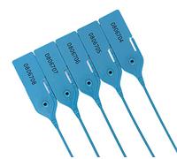 100 x Security Seals, 300mm Pull-Tight Quick Release Numbered Tags, UK Anti Tamper Seals