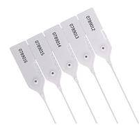 100 x Security Seals, 300mm Pull-Tight Quick Release Numbered Tags, UK Anti Tamper Seals