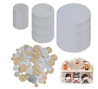 100 x Self-Adhesive Metal Plates for Tonie Set in 3 Sizes (20 x 15 mm, 40 x 20 mm, 40 x 30 mm) Ultra-Thin 0.3 mm without Magnets - For Use with Magnets