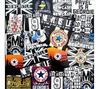 100 x Stickers for Newcastle Fans - Inspired by NUFC United Toon Army Ultras Scarf Flags Banners