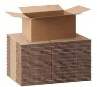 100 x Strong Cardboard Boxes for Posting Small Parcels Moving Bulk Gifts Single Wall Eco Friendly Shipping Corrugated Cartons Boxes - 9x6x4 inches