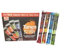 100 x Tango Ice Poles - Freeze Lollies - 2022 Bulk Box 75ml Tango Pops - Gluten Free, Suitable For Vegetarians - Blue Raspberry, Cherry, Apple And Orange Flavours