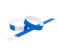 100 x Tyvek Wristbands Waterproof, Tear-Resistant Event Wristbands for parties, events, festivals, crowd management - 1 inch 25 mm (Neon Blue)