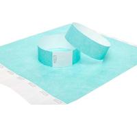 100 x Tyvek Wristbands Waterproof, Tear-Resistant Event Wristbands for Parties, Events, Festivals, Crowd Management - 1 inch 25 mm (Aqua)