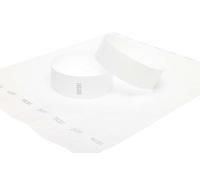 100 x Tyvek Wristbands Waterproof, Tear-Resistant Event Wristbands for Parties, Events, Festivals, Crowd Management - 1 inch 25 mm (White)
