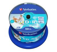 Verbatim CD-R AZO Wide Inkjet Printable no ID 700 MB 52x 50 pc(s)
