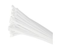 100 x White Nylon Cable Ties 300 x 4.8mm / Extra Strong Zip Tie Wraps